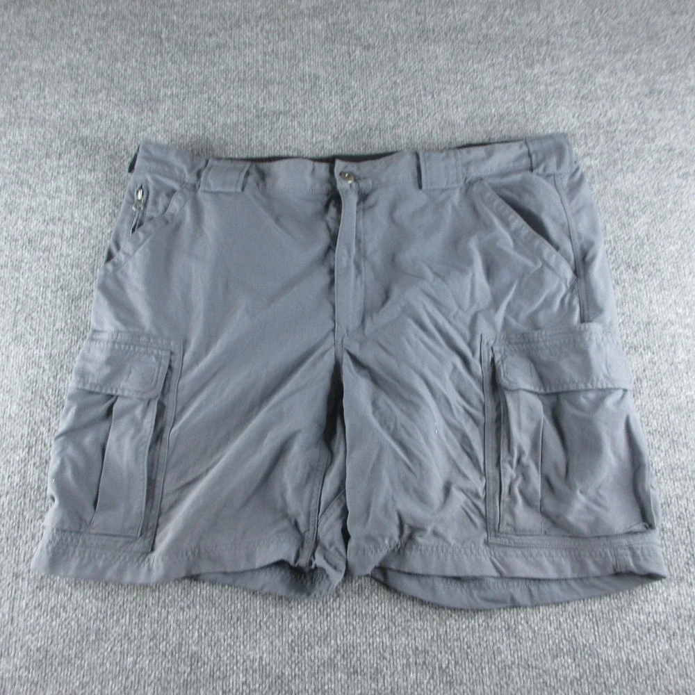 Duluth Trading Co Cargo Shorts Mens 2XL Gray Pockets 9 Inseam Hiking Outdoor
